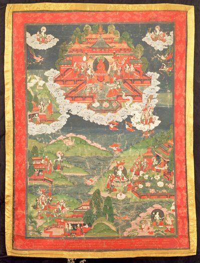 Thangka of the Paradise of Amitabha by Tibetan School